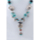 Turquoise and Fine Silver Necklace